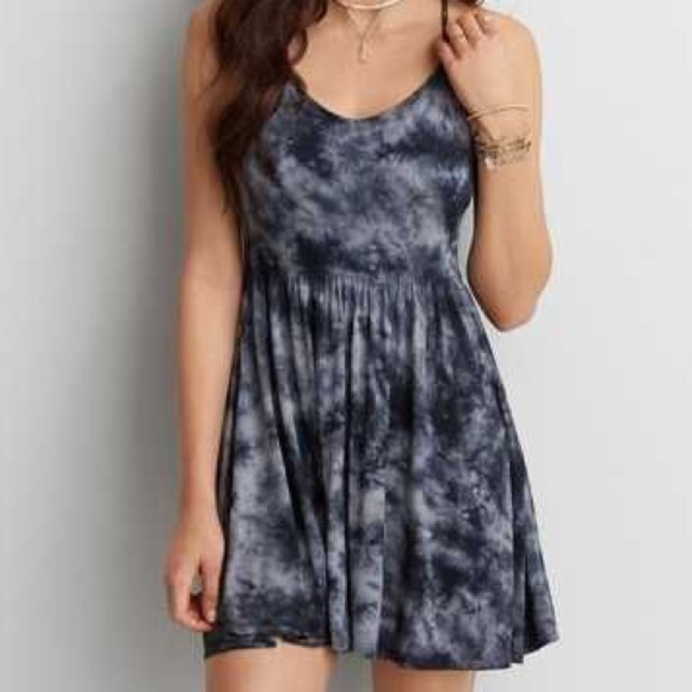 aeo soft & sexy fit & flare dress